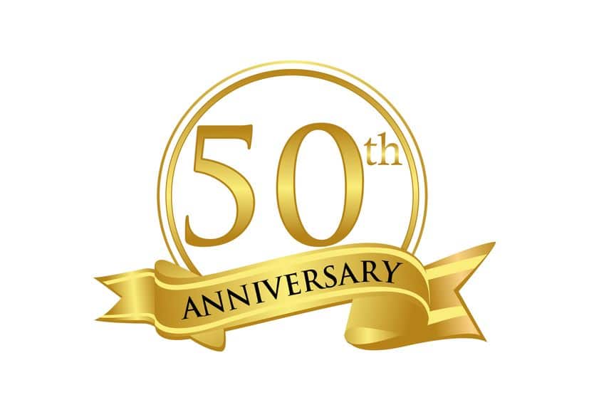 50th anniversary celebration logo vector